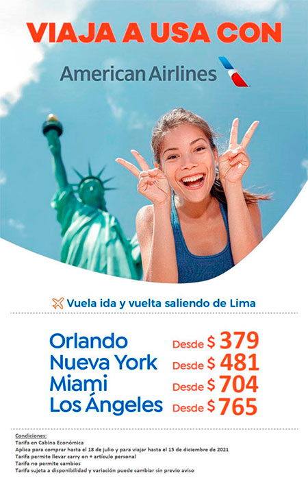 Viaja a USA con American Airlines